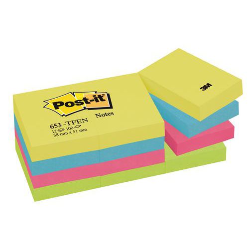 Blocco post-it colorati 38 mm x 51 mm,