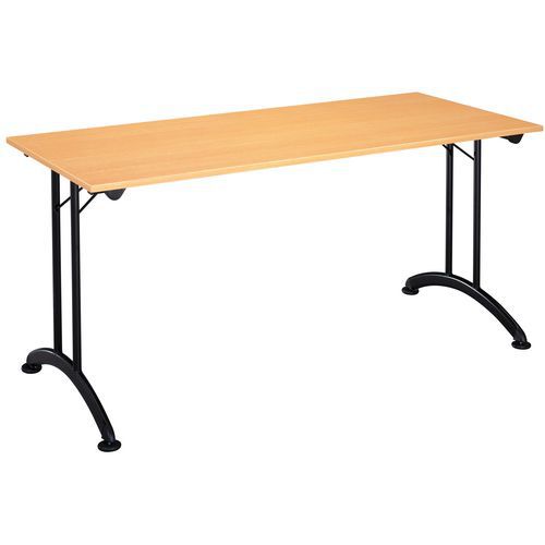 Tavolo 160X70 cm Piedi Pieghevoli Colore Nero,