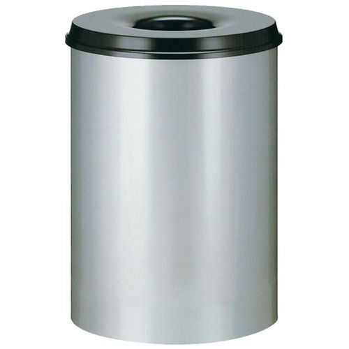 Pattumiera Antifuoco Colore:Allumini Colore:Nero,