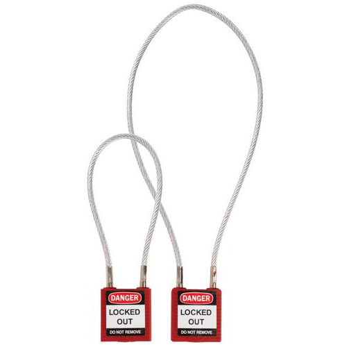 Brady Verde Lucchetto, Safetypadlocks-Compact Cable Keyed Green - Immagine 2