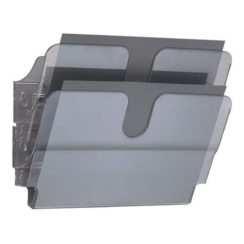 Casellario a parete Flexiplus A4 2 scomparti orizz traspar,