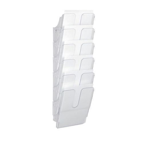 Casellario a parete Flexiplus A4 6 scomparti in verticale trasparente,