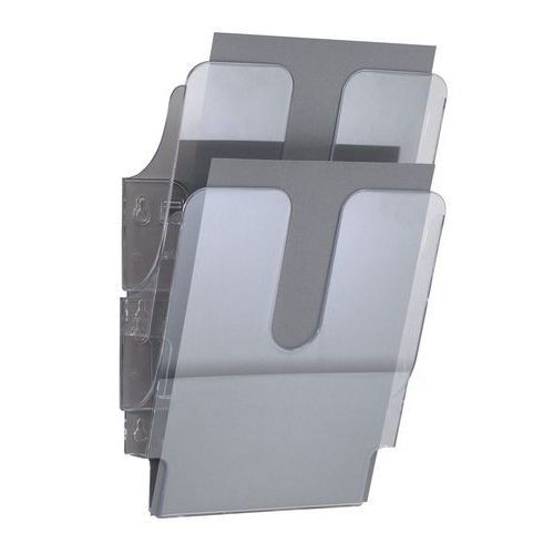 Casellario a parete Flexiplus A4 2 scomparti in verticale trasparente,