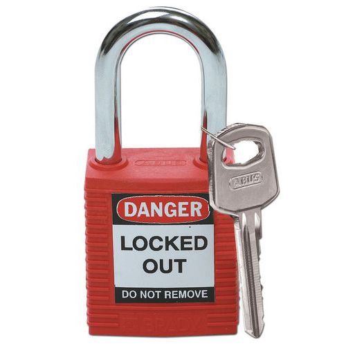 Lucchetto di sicurezza - Ansa acciaio Rosso - universale,