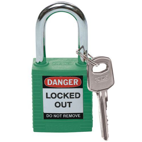 Lucchetto di sicurezza - Ansa acciaio verde - universale,