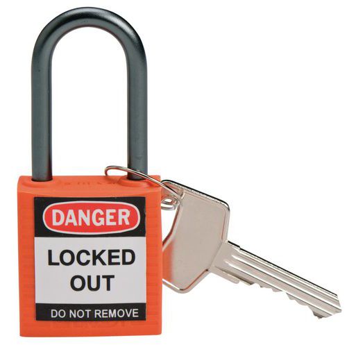 Lucchetto sicurezza ansa all. compatto arancione-universale,