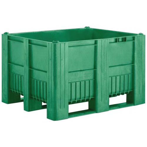 Cassa-pallet Euro in plastica monoblocco, verde,