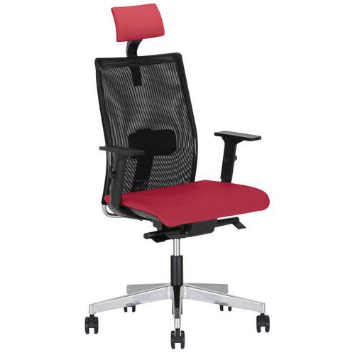 Sedia Direzionale Intrata Schienale H Max 58 Colore:Rosso,