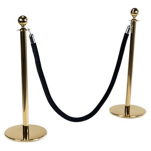 Paletto in ottone con cordone nero,