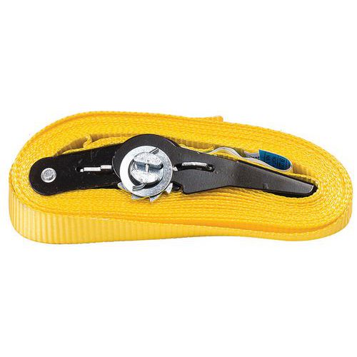 Cinghia di ancoraggio con gancio a cricchetto 25 mm, lunghezza 5 m - 8,0 kN,