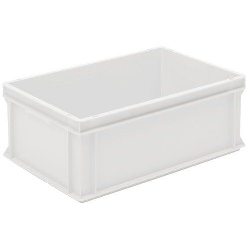 Cont. impilabile pieno 40L Eu 600x400x220 mm BIANCO,