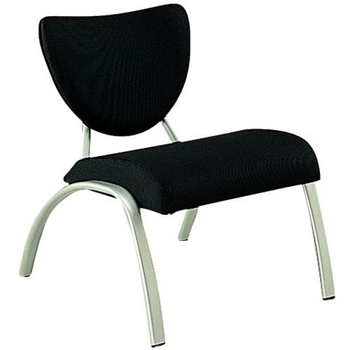 Poltrona Tessuto Nero StrutturaAluminio Confort,