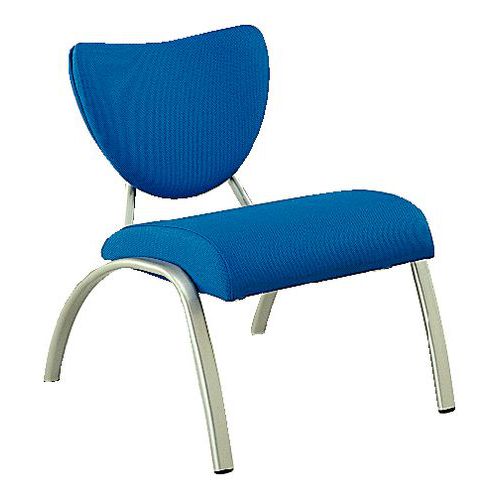 Poltrona Tessuto Blu Struttura Alluminio Confort,