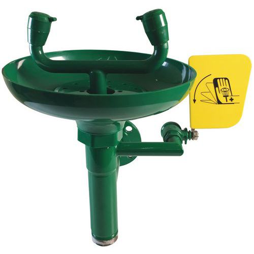 Lavaocchi da parete con vaschetta in plastica - Manutan,