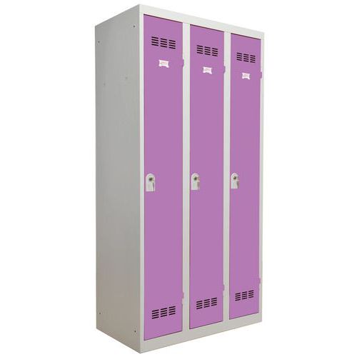 Armadietto sporco/pulito 3 colonne 300mm chiave prugna,