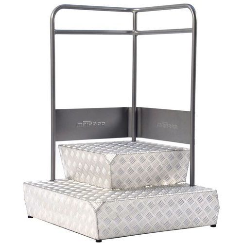 Scaletta con piattaforma mobile - 2 gradini,