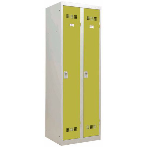 Armadietto sporco/pulito 2 col 300mm portalucchetto anice,