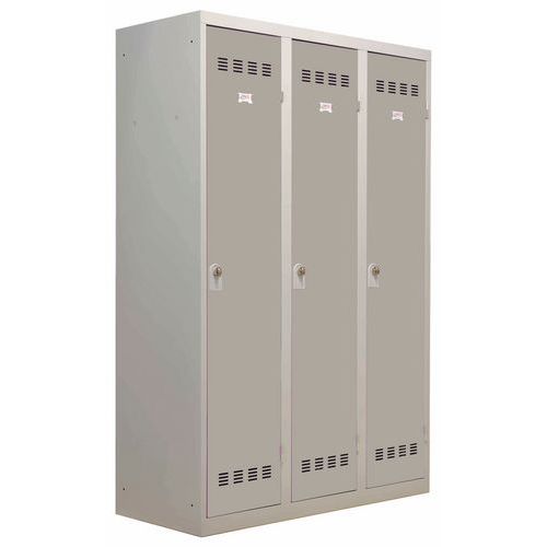 Armadietto sporco/pulito 3 colonne 400mm portalucch grigio,