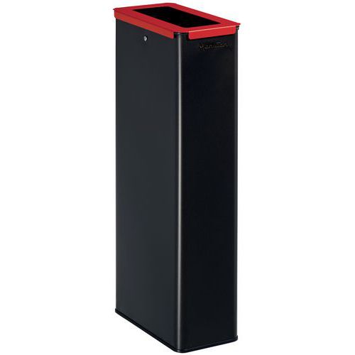 Pattumiera raccolta differenziata metallo 20L grigia/rossa,