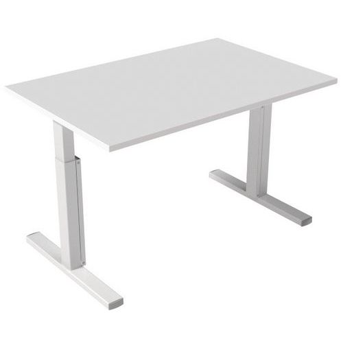 Scrivania dritta manovella a destra 120 x 80 cm - Bianca,