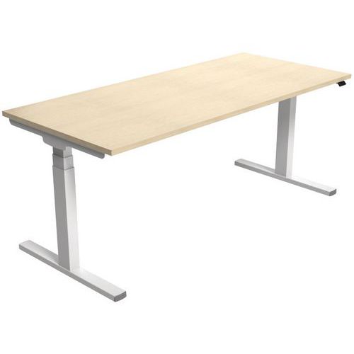Scrivania ergonomica a regolazione elettrica 180 cm acero,