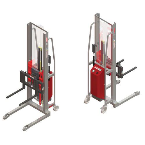 Carrello elevatore GR semielettrico 300 kg forche scorrevoli,