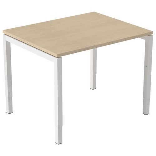 Scrivania regolabile a manovella 100 cm - Acero,