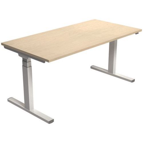 Scrivania ergonomica a regolazione elettrica 160 cm acero,