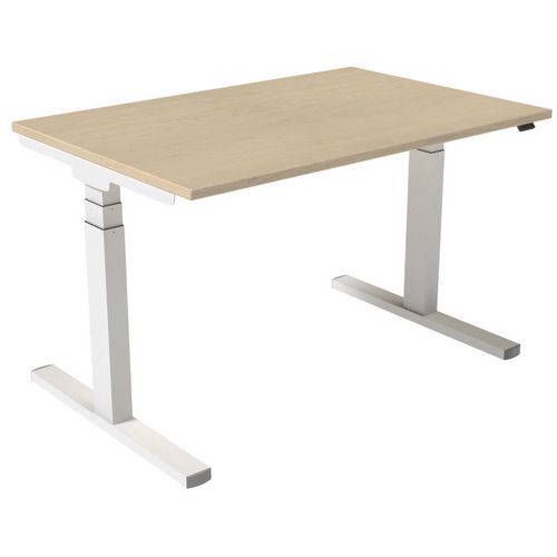 Scrivania ergonomica a regolazione elettrica 140 cm acero,