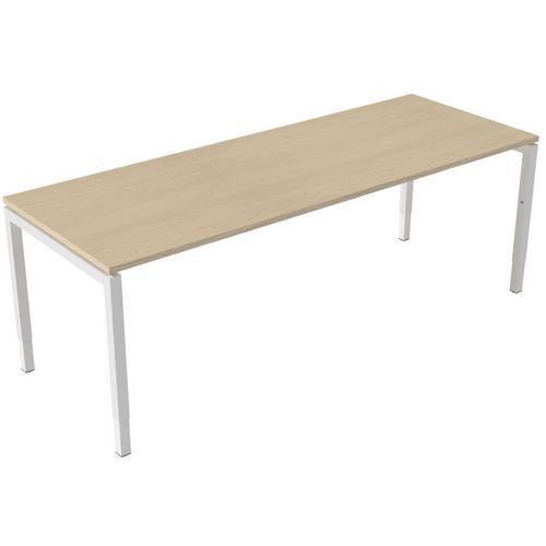 Scrivania regolabile a manovella 220 cm - Acero,