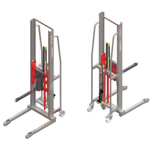 Carrello elevatore GR manuale 200kg sperone a rulli,