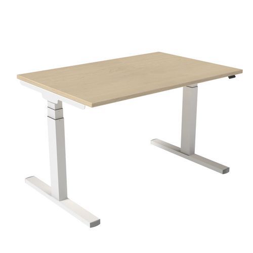 Scrivania ergonomica a regolazione elettrica 120 cm acero,