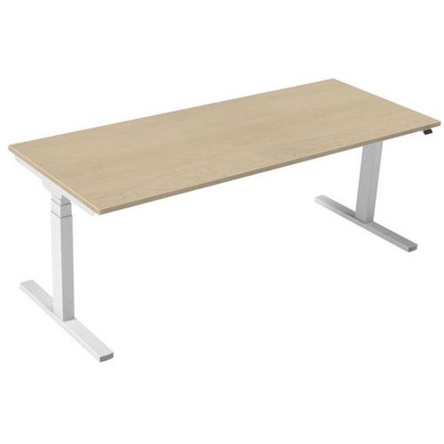 Scrivania ergonomica a regolazione elettrica 200 cm acero,