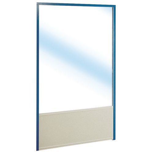 Pannello Vetro Parete Larghezza Colore Blu,