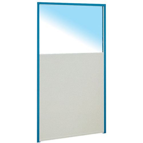 Pannello 1/2 Vetro Parete Larghezza 1M Colore blu,