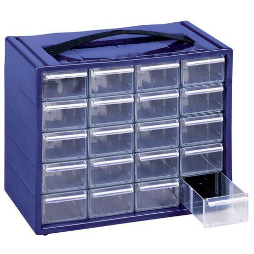 Blocco 20 Cassetti Blu 290X225 mm 25X148 MM,