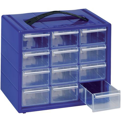 Blocco 12 Cassetti Blu 220X180 mm 80X148 MM,