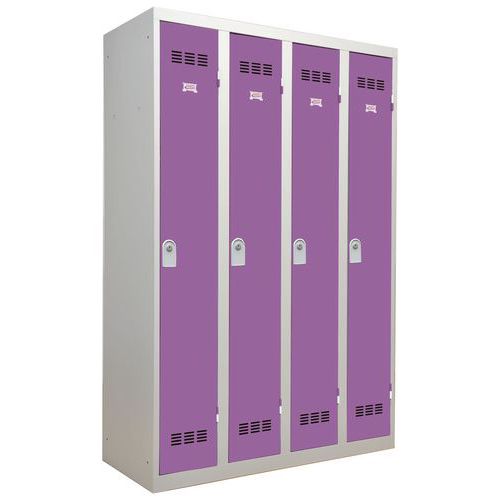 Armadietto sporco/pulito 4 colonne 300mm chiave prugna,