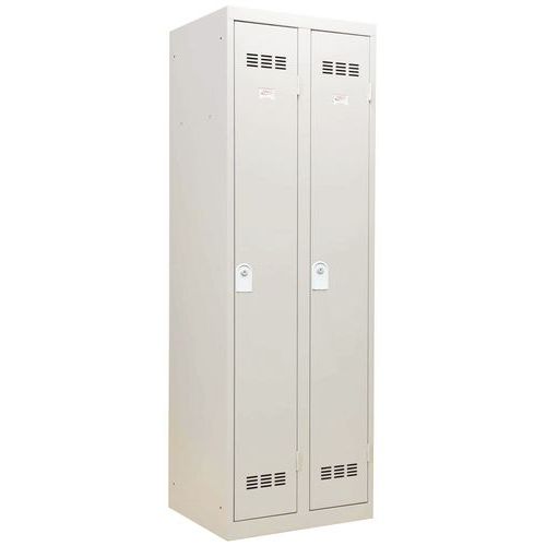 Armadietto sporco/pulito 2 colonne 300mm chiave grigio,
