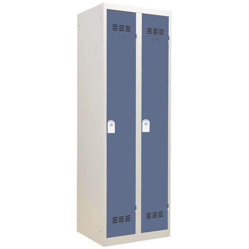 Armadietto sporco/pulito 2 colonne 300mm chiave blu,