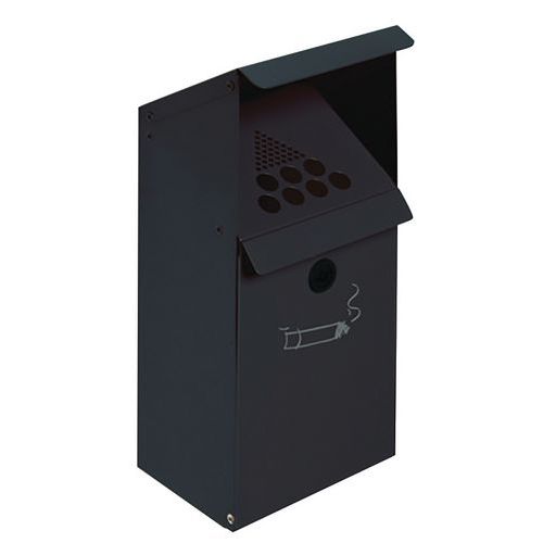 Posacenere da parete in acciaio - Con supporto - 3,7 L - Antracite,