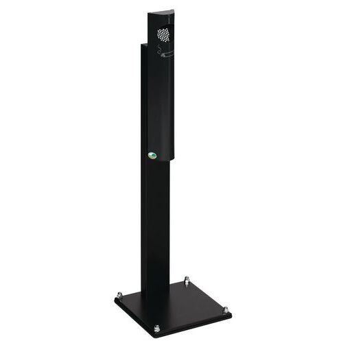 Posacenere da parete in acciaio - Con piede - 3,5 L - Antracite con piede nero,