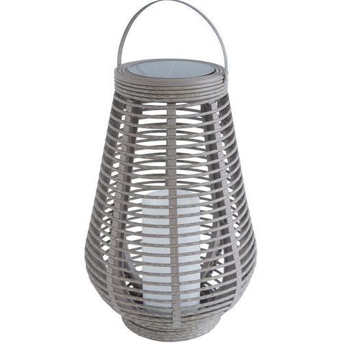 Lanterna a led a energia solare intrecciata - Alt. 45 e 60 cm