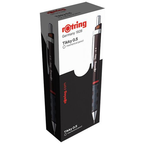Scatola da 12 portamine rOtring® Tikky II 0,5 mm-Corpo nero,