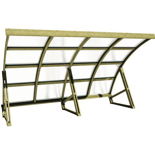 Tettoia per biciclette 10 posti,