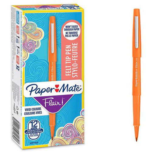 Confezione 12 penne in feltro Flair®-Arancione-Paper Mate®,
