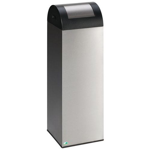 A276916 Pattumiera ignifuga per raccolta differenziata - Inox 89 L - Con botola,