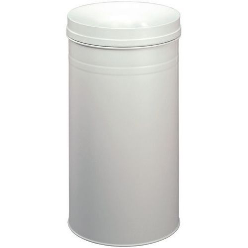 Helit H2403405 Pattumiera In Metallo - 5 Litri, Bianco - Pedale, Coperchio Silenzioso, Contenitore Interno Rimovibile - 4