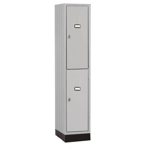 armadio multiscomparto con base plastica 1 colonna grigio,