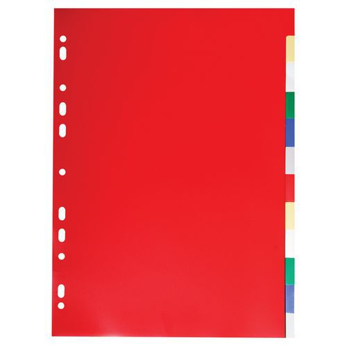 Set di 12 intercalari in polipropilene flessibile A4,